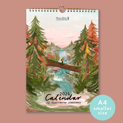 2026 Illustrated Nature Calendar A4