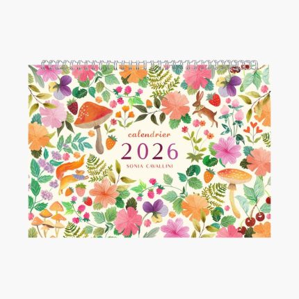 2026 Floral Wall Calendar 21x29.7cm Watercolor